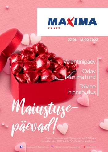 Kaupluse Maxima kliendileht - 27.01.2022 - 16.02.2022.