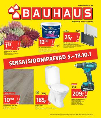 Kaupluse Bauhaus kliendileht - 05.10.2022 - 18.10.2022.