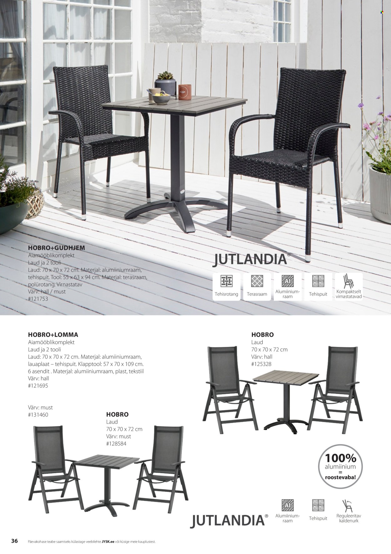 thumbnail - Kaupluse JYSK kliendileht - soodustooted - laud, tool, Jutlandia. Lehekülg 36.