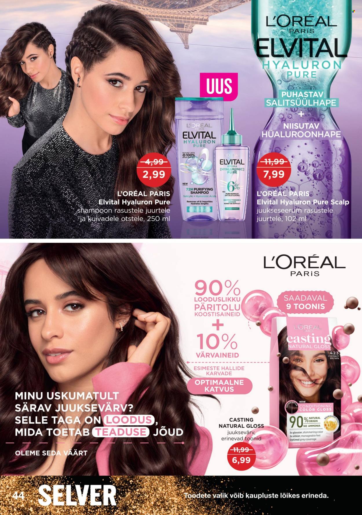 thumbnail - Kaupluse Selver kliendileht - 25.04.2024 - 20.05.2024 - soodustooted - Elvital, shampoo, L'Oréal. Lehekülg 44.