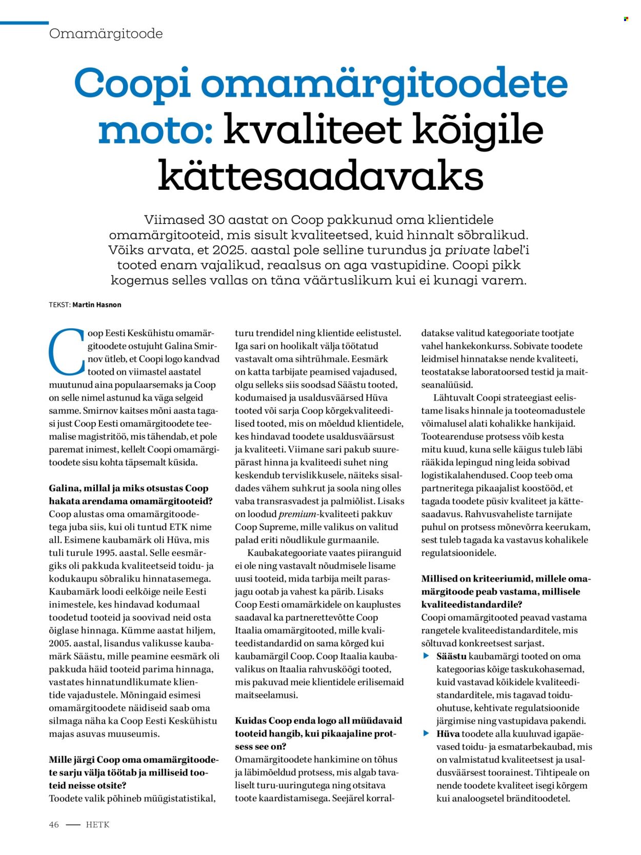 Coop kliendileht - 04.03.2025 - 31.05.2025. Lehekülg 1