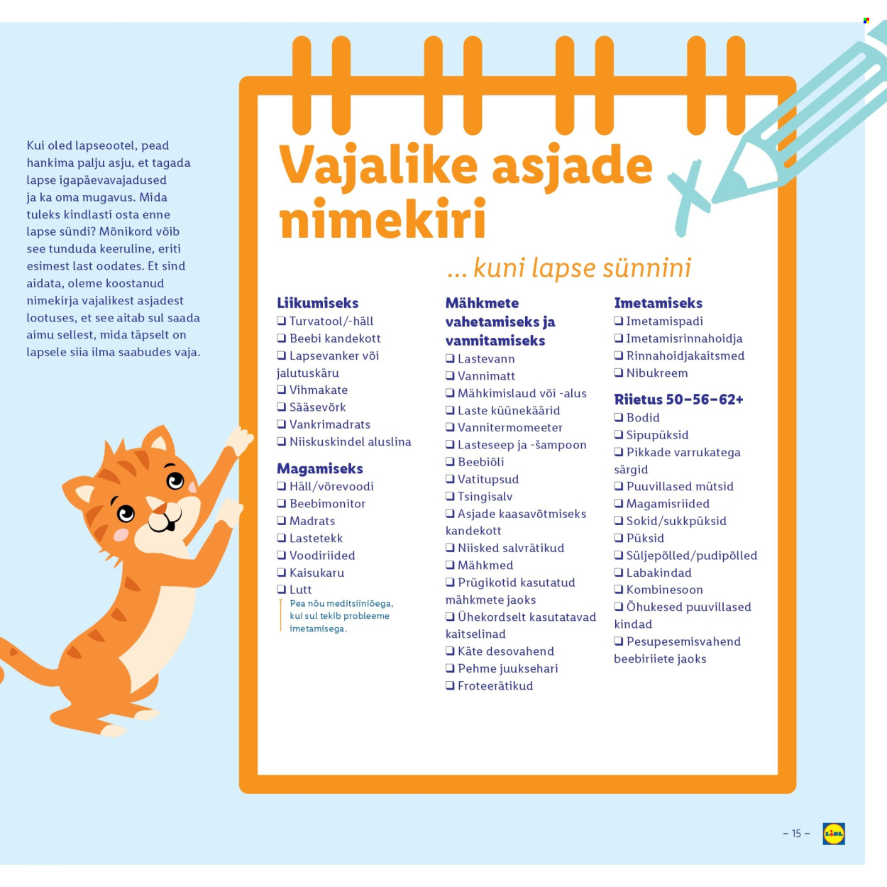 Lidl kliendileht. Lehekülg 1
