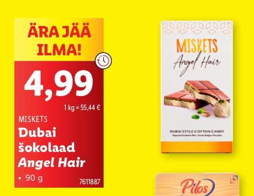 MISKETS Dubai šokolaad Angel Hair