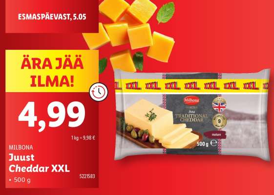 MILBONA Juust Cheddar XXL
