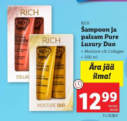 RICH Šampoon ja palsam Pure Luxury Duo