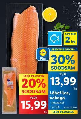 Lõhefilee nahaga