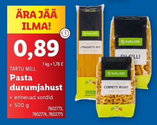 Tartu Mill Pasta durumjahust