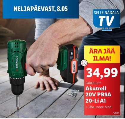 PARKSIDE® Akutrell 20V PBSA 20-Li A1