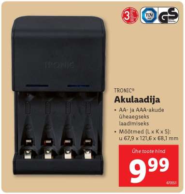TRONIC® Akulaadija