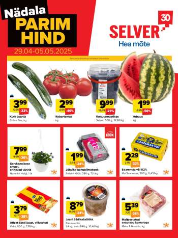 Kaupluse Selver kliendileht - 29.04.2025 - 05.05.2025.