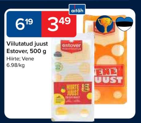 Viilutatud juust Estover, 500 g