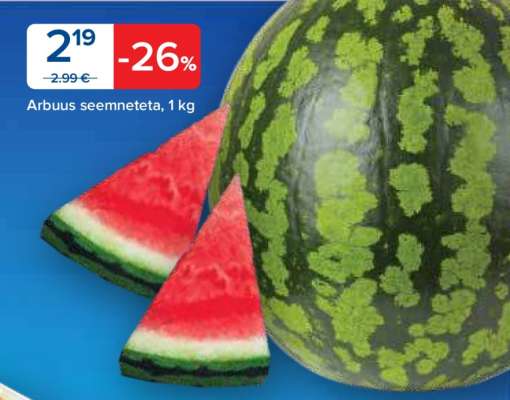 Arbuus seemneteta, 1 kg