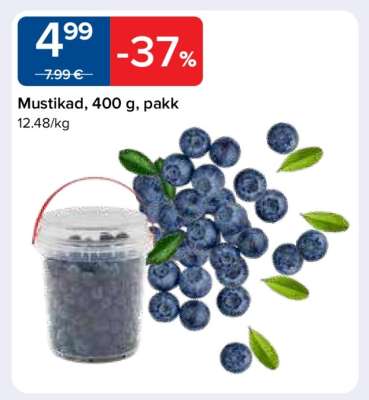 Mustikad, 400 g, pakk