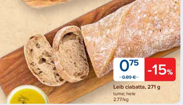 Leib ciabatta, 271 g