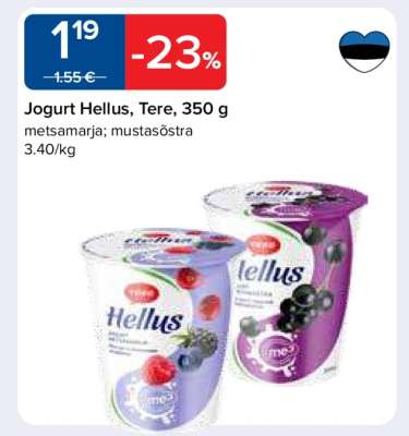 Jogurt Hellus, Tere, 350 g