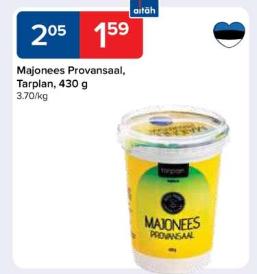 Majonees Provansaal, Tarplan, 430 g