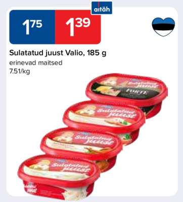 Sulatatud juust Valio, 185 g