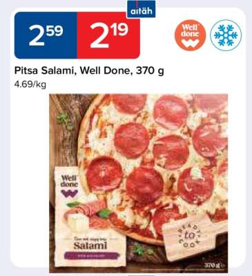 Pitsa Salami, Well Done, 370 g