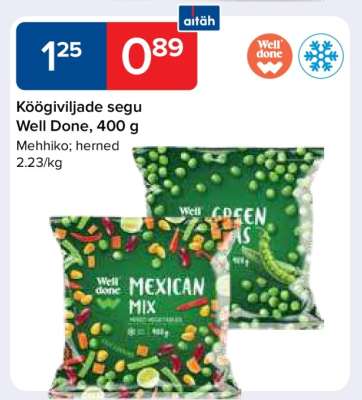 Köögiviljade segu Well Done, 400 g