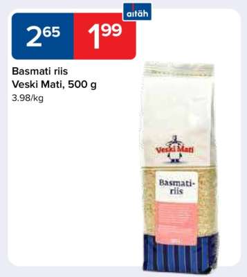 Basmati riis Veski Mati, 500 g