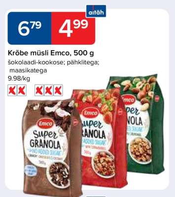Krõbe müsli Emco, 500 g