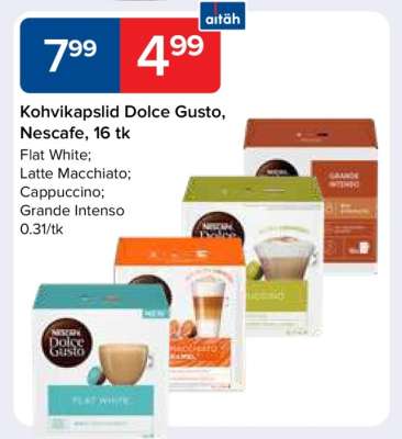 Kohvikapslid Dolce Gusto, Nescafe, 16 tk