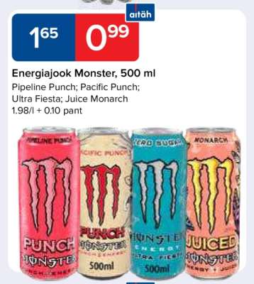 Energiajook Monster, 500 ml
