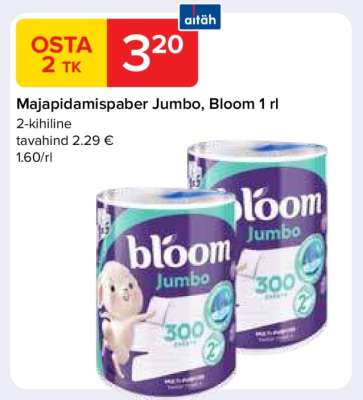 Majapidamispaber Jumbo, Bloom 1 rl