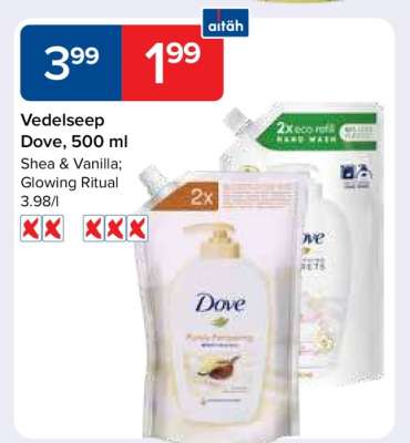 Vedel seep Dove, 500 ml