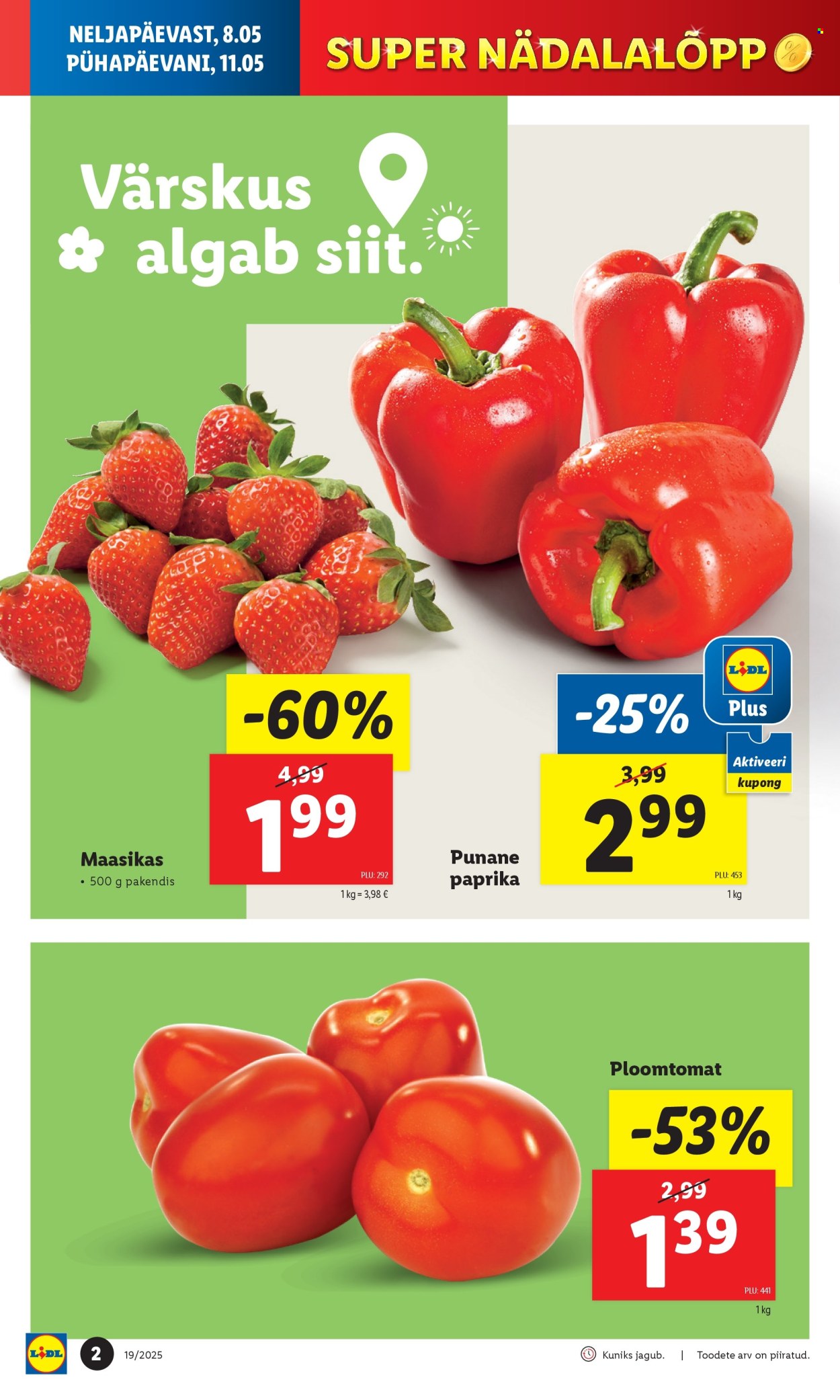 Lidl kliendileht - 08.05.2025 - 11.05.2025. Lehekülg 1