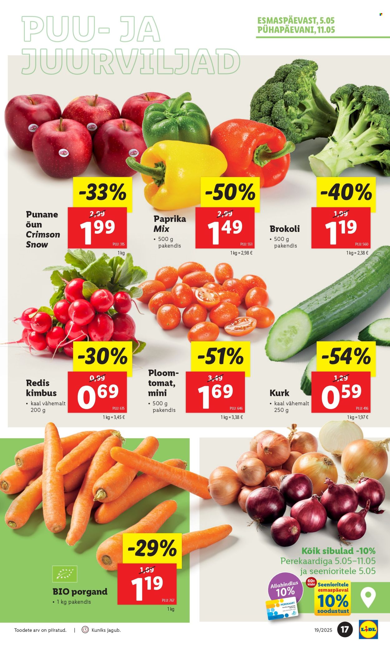 Lidl kliendileht - 08.05.2025 - 11.05.2025. Lehekülg 1
