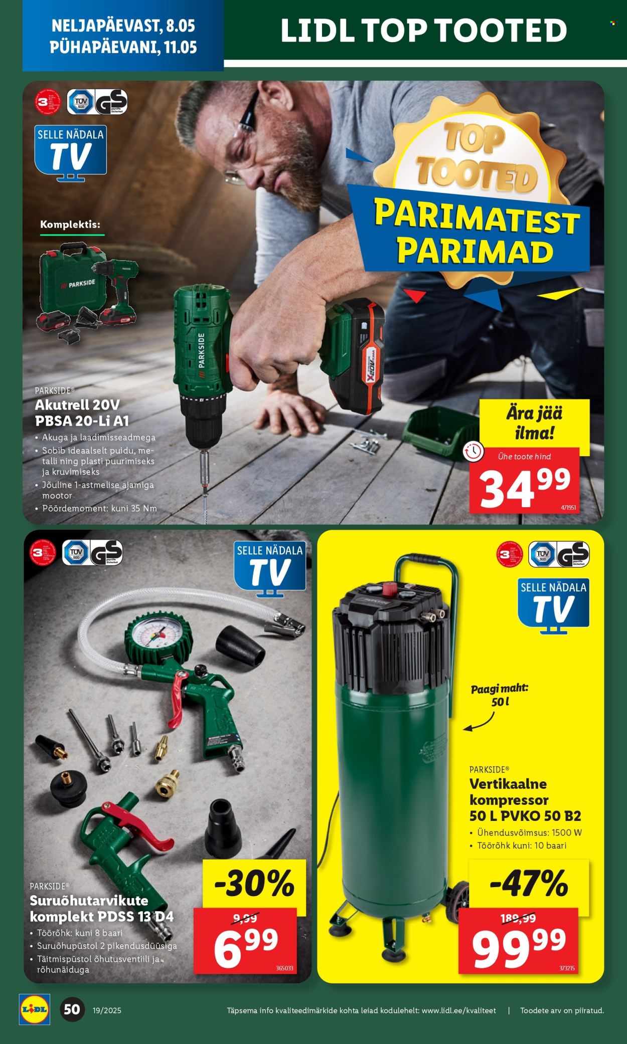 Lidl kliendileht - 08.05.2025 - 11.05.2025. Lehekülg 1
