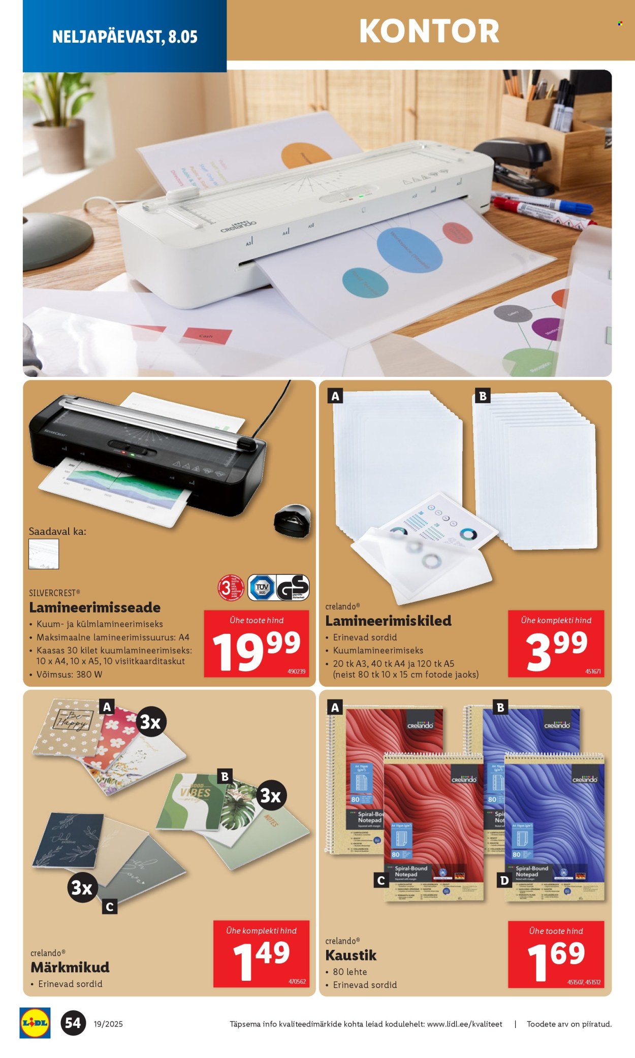 Lidl kliendileht - 08.05.2025 - 11.05.2025. Lehekülg 1