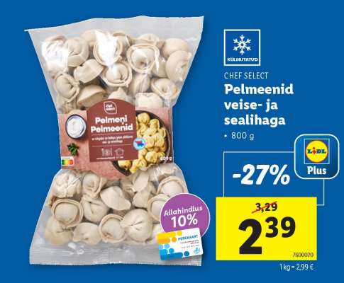 CHEF SELECT Pelmeenid veise- ja sealihaga
