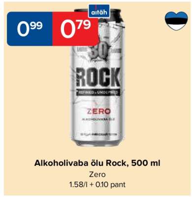 Alkoholivaba õlu Rock, 500 ml