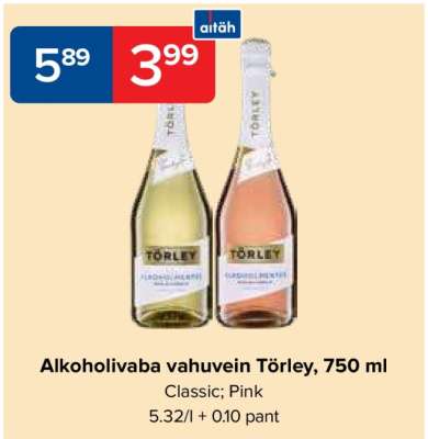 Alkoholivaba vahuvein Törley, 750 ml