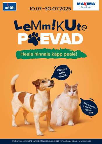 Kaupluse Maxima kliendileht - 10.07.2025 - 30.07.2025.