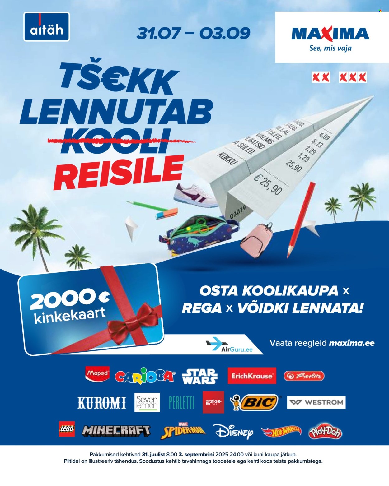 Maxima kliendileht - 31.07.2025 - 03.09.2025. Lehekülg 1