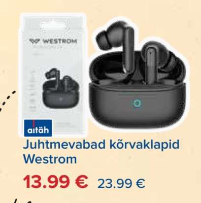 Juhtmevabad kõrvaklapid Westrom