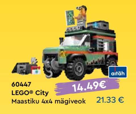 LEGO City Maastiku 4x4 mägiveok