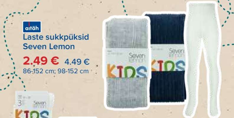 Laste sukkpüksid Seven Lemon