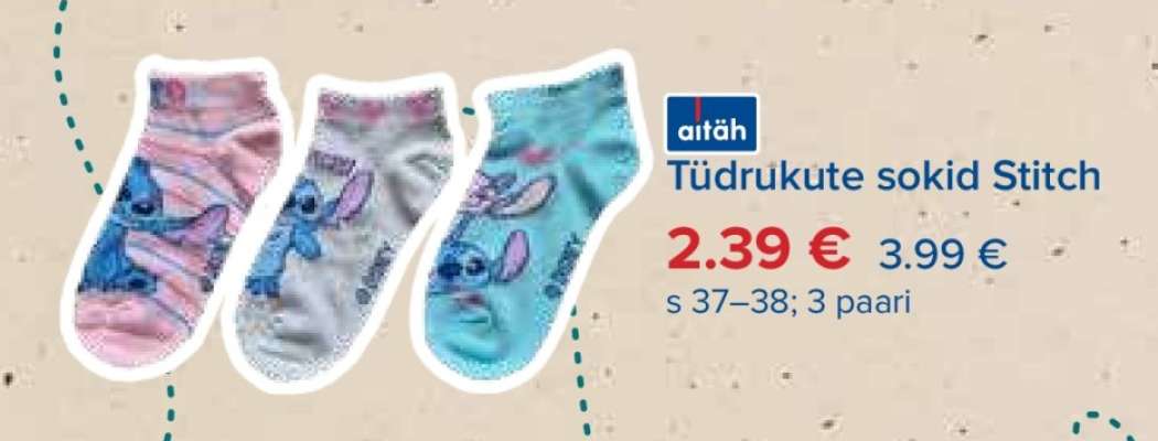 Tüdrukute sokid Stitch