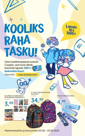 Kaupluse Coop kliendileht - 05.08.2025 - 10.09.2025.
