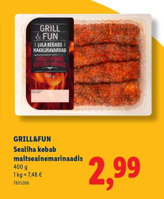 GRILL&FUN Sealiha kebab maitseainemarinaadis