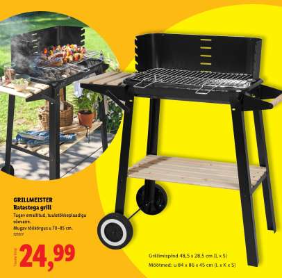 GRILLMEISTER Ratastega grill