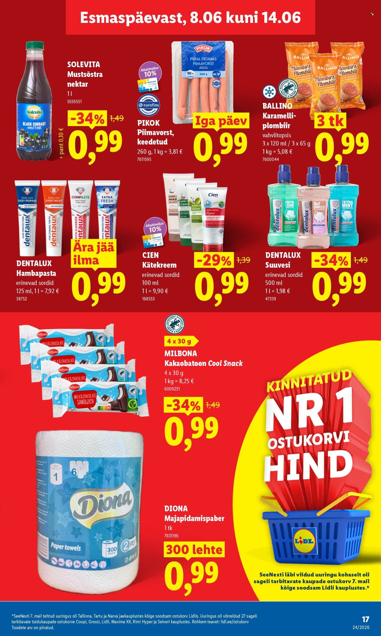 Lidl kliendileht - 08.06.2026 - 14.06.2026. Lehekülg 17