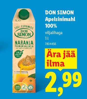 Don Simon Apelsinimahl 100%