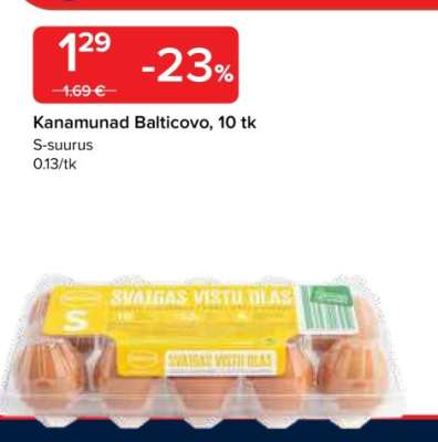 Kanamunad Balticovo, 10 tk