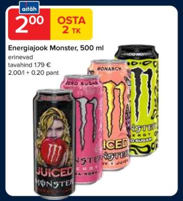 Energiajook Monster, 500 ml