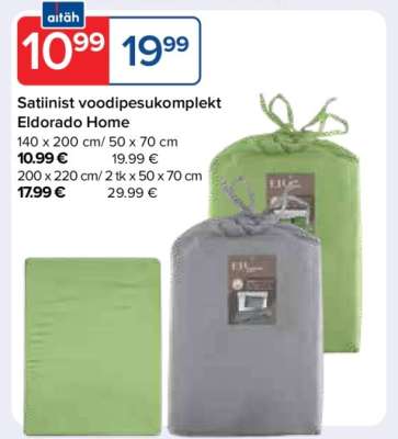 Satiinist voodipesukomplekt Eldorado Home